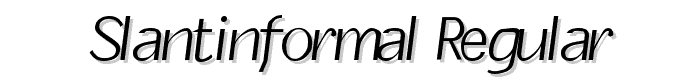 SlantInformal Regular font